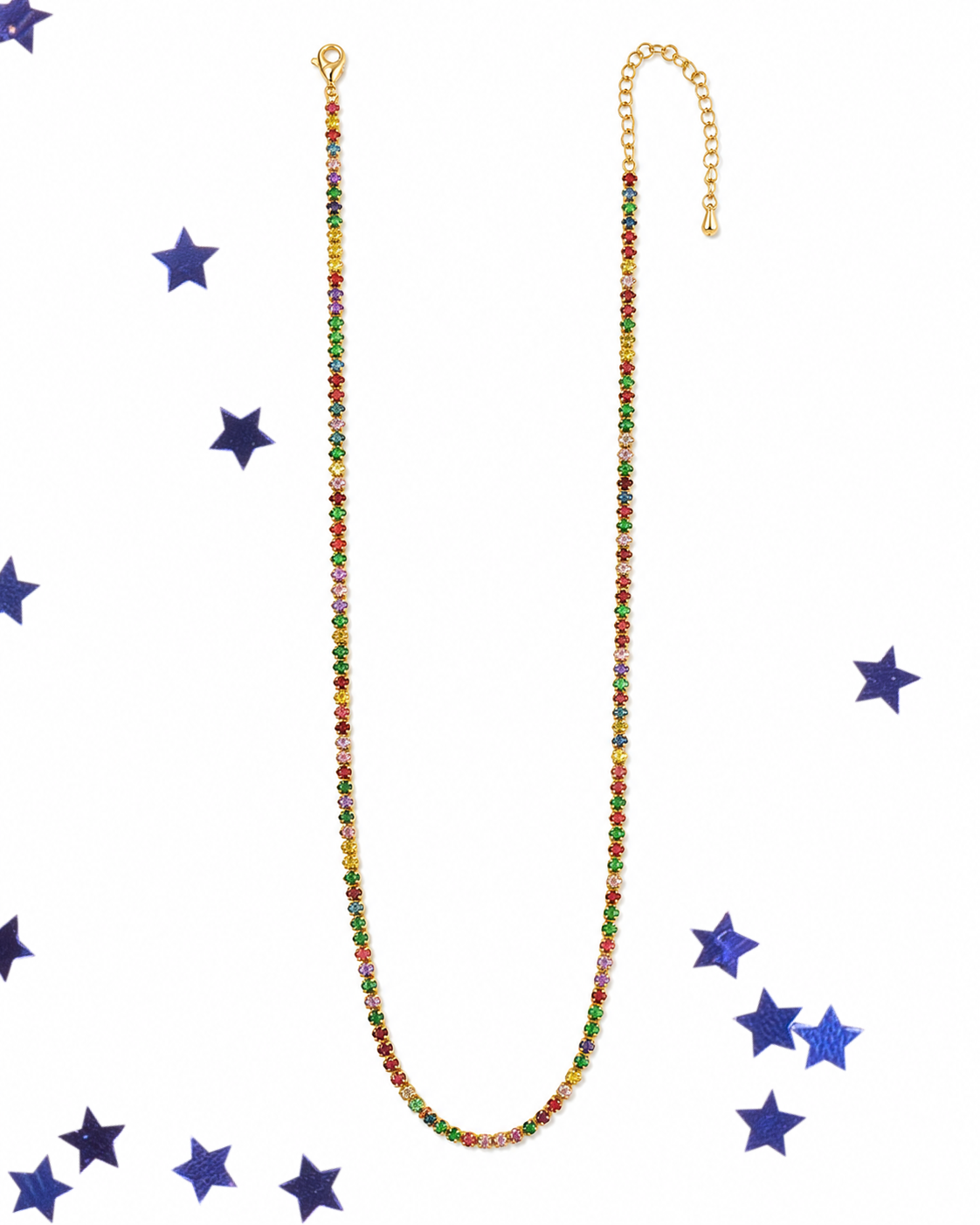 Confetti Dot Tennis Necklace